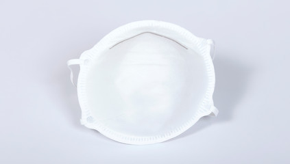 Respiratory mask for respiratory protection on a white background