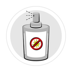 Bottle spray to remove virus