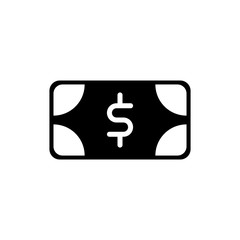 Obraz premium Dollar money glyph icon design. Finance vector illustration. Business black icon vector.