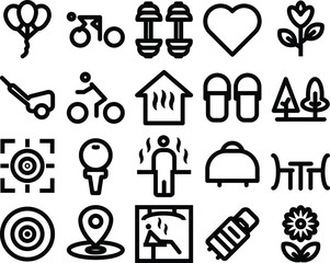 Media Icon Hotel Vol 2 Line Style for any purposes website mobile app presentation