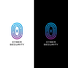 Cyber security logo. Icon vector.