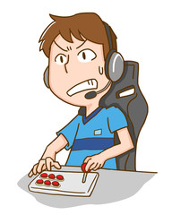 eスポーツ　ゲーム　テレビゲーム　ビデオゲーム　男性