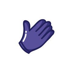 latex gloves doodle icon, vector illustration