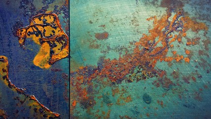 Digital Composite Of Rusty Metal