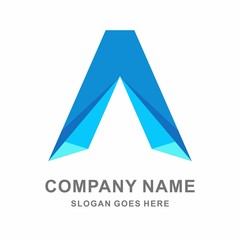 Monogram Letter A Geometric Triangle Arrow Business Company Stock Vector Logo Design Template