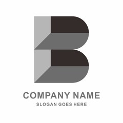 Geometric Square Letter B Business Company Vector Logo Design © rockyramone