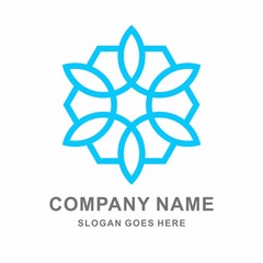 Geometric Ornament Cross Business Company Vector Logo Design