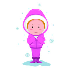 girl in winter clothes