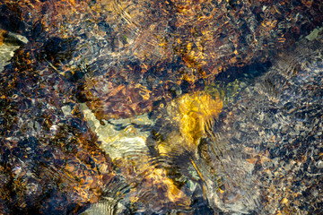 texture of stone under water