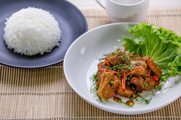 Stir fried pork spicy