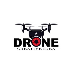 drone logo template vector icon. photography drone vector. quad copter vector icon

