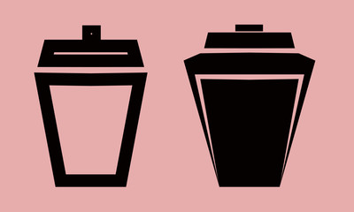 trash can icon flat design.Trash can symbol.