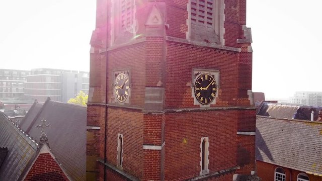 Aerial view of Acton town in suburb in the morning, UK