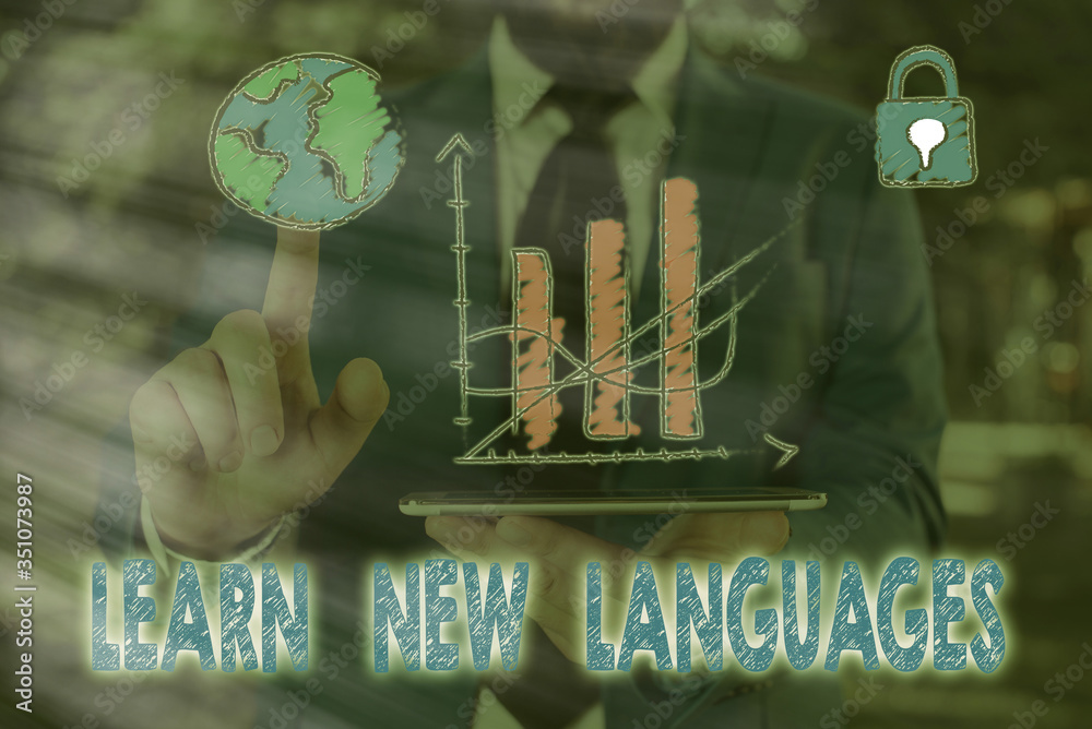 Poster conceptual hand writing showing learn new languages. concept meaning developing ability to communica