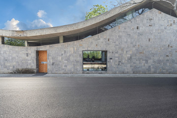 Commercial indoor and outdoor space and pavement