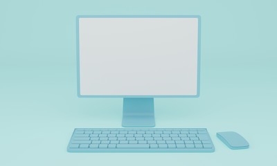  デスクトップパソコン3DCGイラスト画像