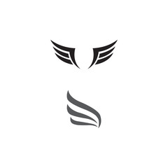 Obraz premium Wing Logo Template vector icon