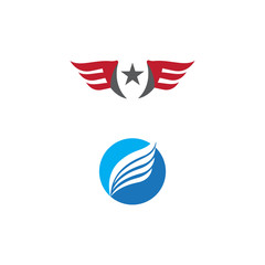 Obraz premium Wing Logo Template vector icon