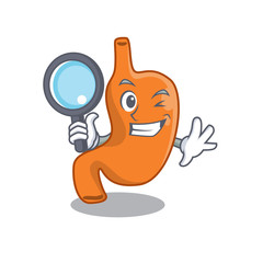 cartoon picture of stomach Detective using tools