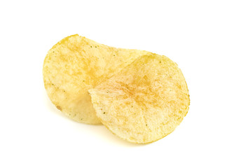 potato chips isolated on white background