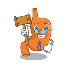 A wise judge of stomach mascot design wearing glasses