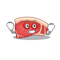 Obraz premium A cartoon drawing of sirloin in a Super hero character