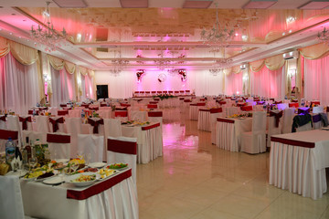Wedding background with lettering and backlight.