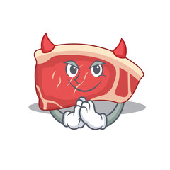 Sirloin clothed as devil cartoon character design concept