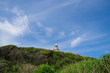 Fototapeta na wymiar 城ヶ島の南端にある城ヶ島灯台