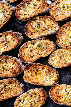 Garlic crostini toast.
