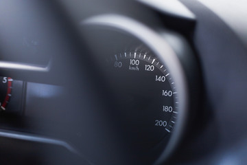 car dashboard auto digital fast speed meter number kilometer km for control driving console indicator, mode detail panel for automobile automotive transport image.