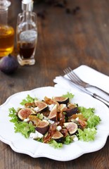 fig salad, fried bacon, blackberry, feta cheese, pumpkin seeds, balsamic sauce