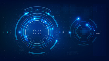 Futuristic technology dark blue abstract background 005