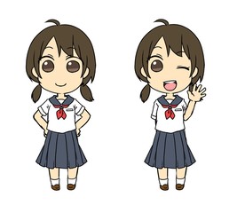 セーラー服の女の子

