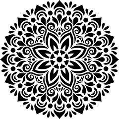 Mandala Pattern Stencil doodles sketch - 351101397