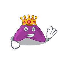 A Wise King of adrenal mascot design style with gold crown