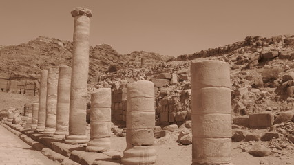 Fototapeta premium 世界有数の巨大遺跡 最後の聖戦 ペトラ遺跡（ヨルダン）