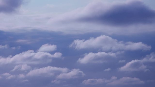 Timelapse of clouds on blue sky