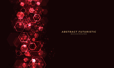 Abstract background with hexagons. futuristic background, Abstract art wallpaper. Vector illustration.