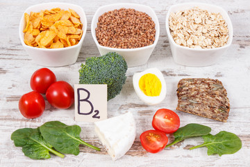 Nutritious ingredients containing vitamin B2, natural minerals and fiber, healthy nutrition