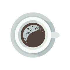 Coffee cup in simple modern flat  style vector design for your design work, presentation, website.