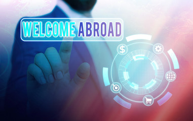 Handwriting text Welcome Abroad. Conceptual photo something that you say when someone gets on ship