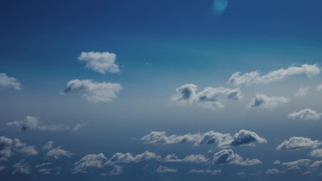 Timelapse of clouds on blue sky