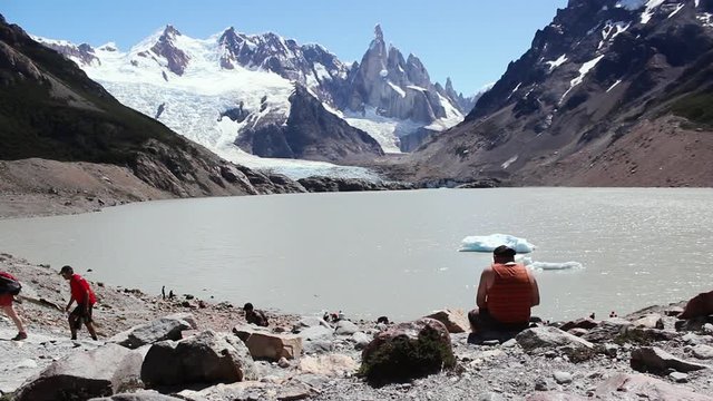 Cerro Torre (East Face), Torre Glacier and Laguna Torre, Los Glaciares National Park, Santa Cruz province, Argentina, South America. 