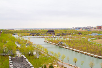 Fototapeta na wymiar A Wetland Park in China in spring