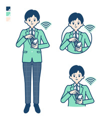 simple school boy Green Blazer_smartphone-touch