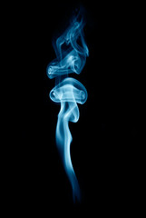 blue smoke on black background