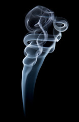 smoke on black background