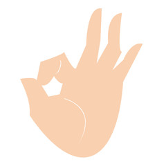 OKのハンドサインのベクターイラスト