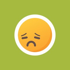 Fototapeta premium Emoticon with sad face